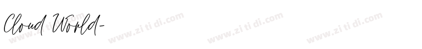 Cloud World字体转换